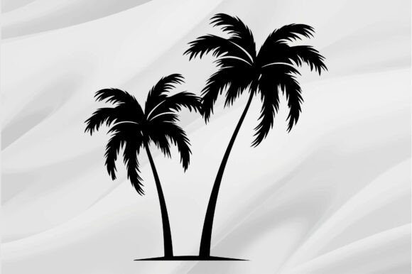 Beach Tree Silhouette Graphics and Crafts