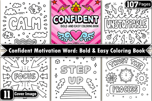 Confident Bold and Easy Coloring Pages Graphics