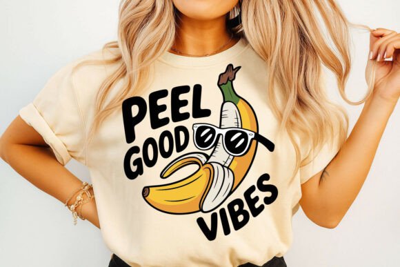 Cool Banana with Good Vibes Typography Graphics