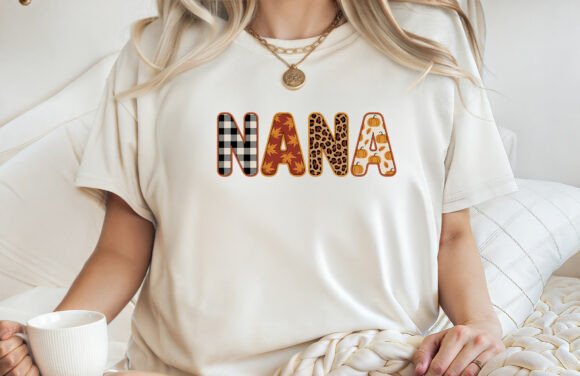 Fall Autumn NANA T-shirt Design PNG