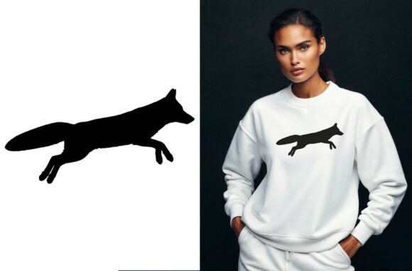 Fox Silhouette Pose Variety Set: Graphics for T-Shirt Designs