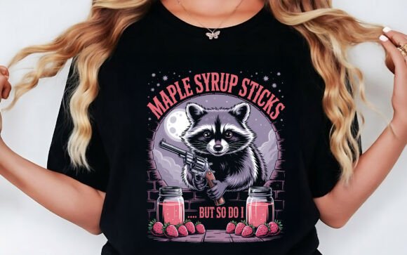 Funny Raccoon Strawberry Jams Shirt PNG