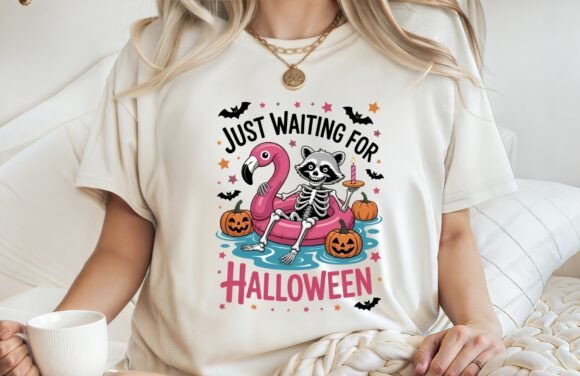 Just Waiting for Halloween Shirt PNG Graphics