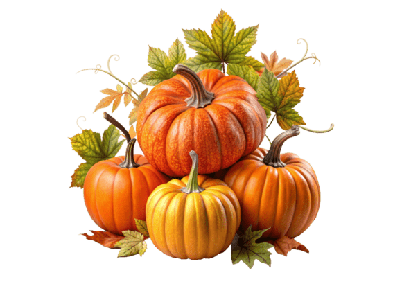Orange Pumpkins in Graphics & Illustrations