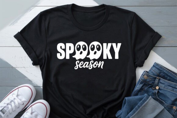 Spooky Season Cute Ghosts Tee PNG Graphics