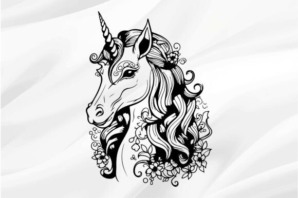 Unicorn Silhouette Graphics for Crafts and Branding