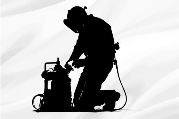 Welder Silhouette Vector Graphics and Crafts